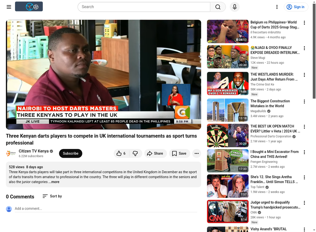 Three Kenyan darts players to compete in UK international tournaments as sport turns professional